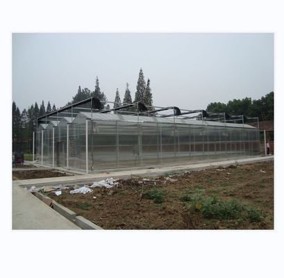 4m golfbreedte polycarbonaat kas installatie tekening en gegalvaniseerd staal frame