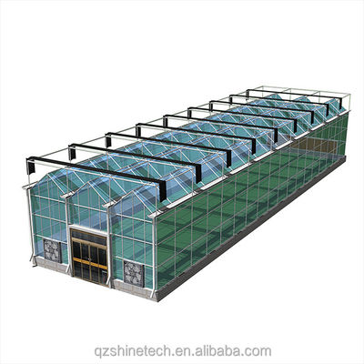 Gegalvaniseerde staalframe met glasbedekking Landbouw kas met installatie tekening