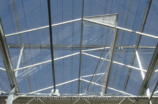 Gegalvaniseerde staalframe met glasbedekking Landbouw kas met installatie tekening