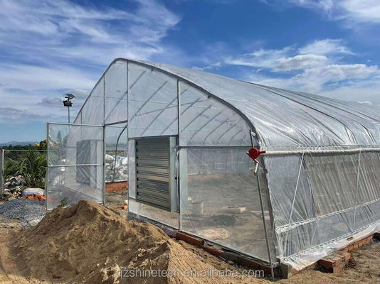 200 micron UV-bescherming PE-film Single Tunnel Greenhouse Voor tomaten en komkommers