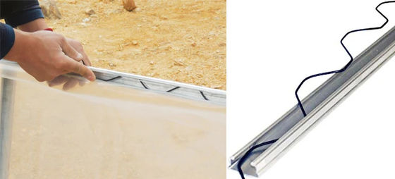 Plastic Shed Greenhouse Lock System met Wiggle Wire Film Lock Spring en Zigzag Wire